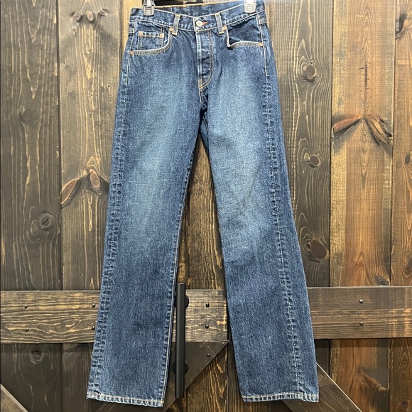 Vintage Lucky Brand Dungarees Jeans 6 28 Straight Leg High Rise Neutral Denim - Picture 1 of 12